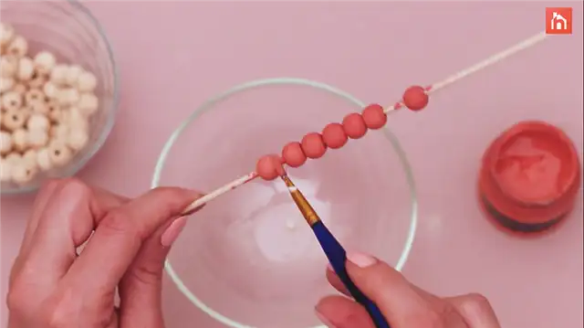 деревянные бусины декор DIY (своими руками) (8)