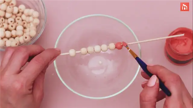 деревянные бусины декор DIY (своими руками) (7)