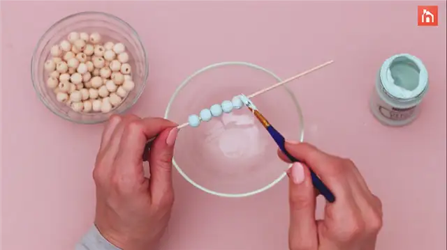 деревянные бусины декор DIY (своими руками) (4)