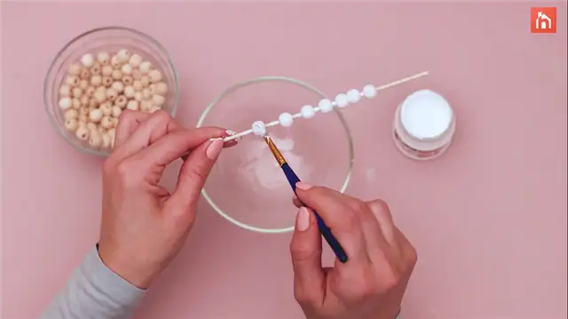 деревянные бусины декор DIY (своими руками) (11)
