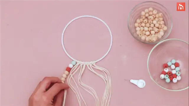 деревянные бусины декор DIY (своими руками) (36)