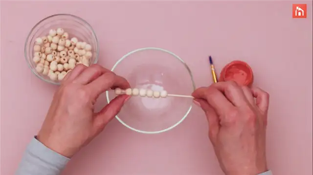 деревянные бусины декор DIY (своими руками) (6)