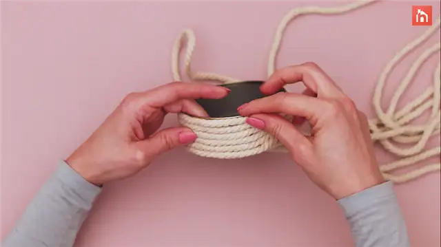 корзина из веревки (8)