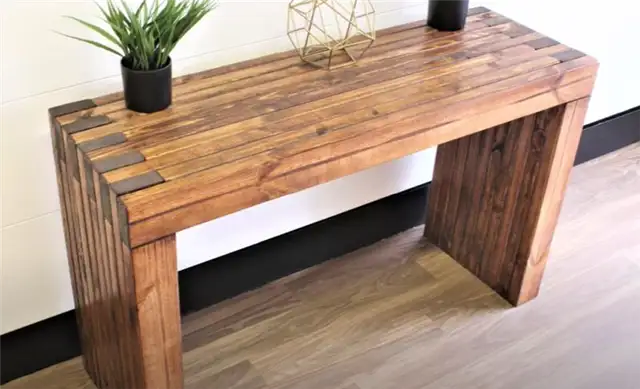 Консольный стол за $40 Простой проект DIY (своими руками)