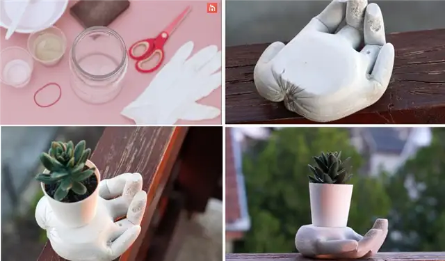 DIY (своими руками) ручной плантатор - простой цементный проект