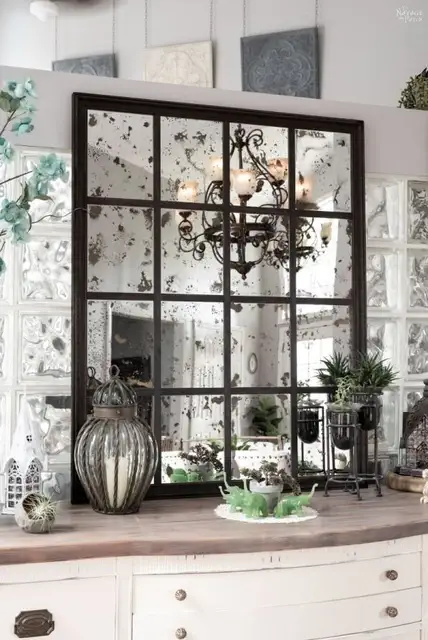 DIY (своими руками)-Antiqued-Panel-Mirror-Pottery-Barn