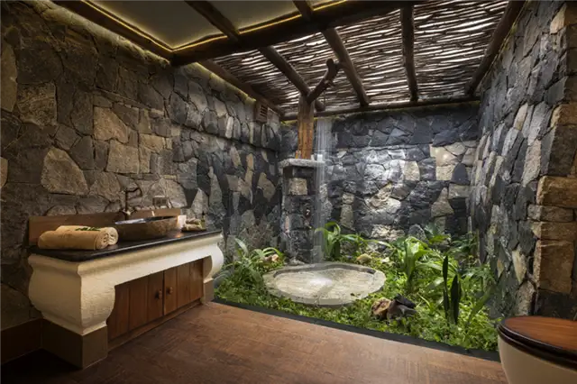 Частные резиденции Stone Lodges от Earthitects - душ