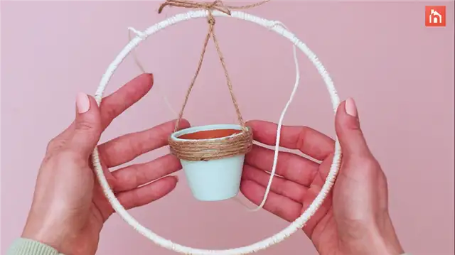 DIY (своими руками) подвесной сажалки из минина (44)