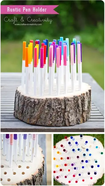 Держатель для карандашей Backyard Stump Pencil Holder Forest