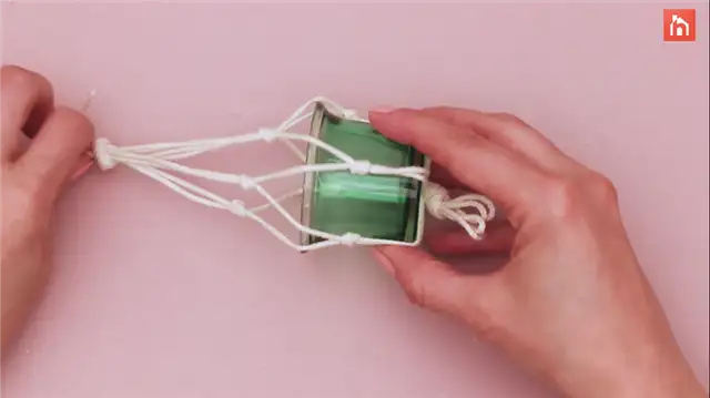 DIY (своими руками) macrame boho candle lantern (38)