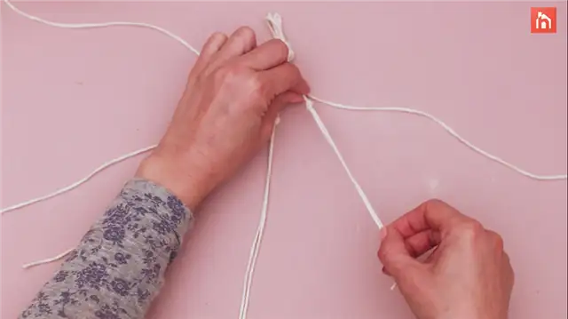 DIY (своими руками) macrame boho candle lantern (27)