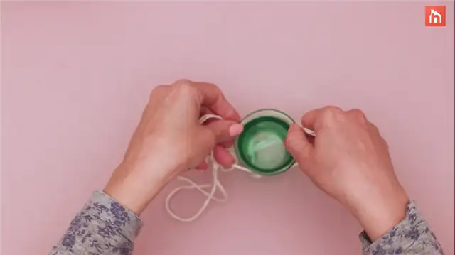 DIY (своими руками) macrame boho candle lantern (36)