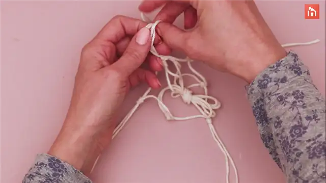 DIY (своими руками) macrame boho candle lantern (34)