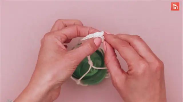 DIY (своими руками) macrame boho candle lantern (37)