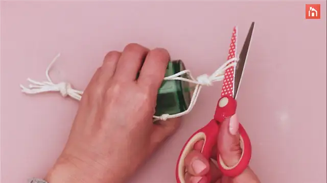 DIY (своими руками) macrame boho candle lantern (39)