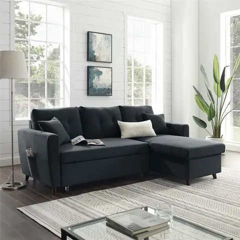 Диван-кровать Boothe 86.22'' с круглыми ручками