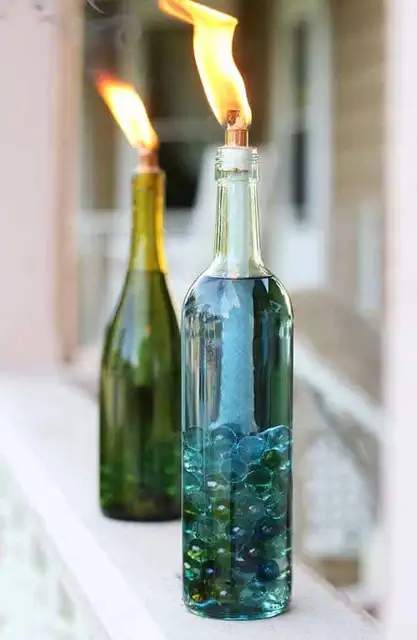 Свечи из винных бутылок