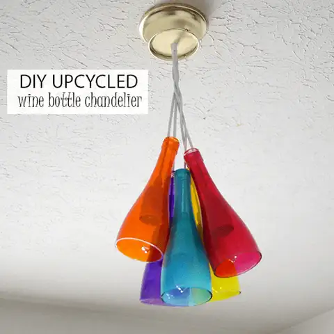 DIY (своими руками) люстра Декор из винных бутылок