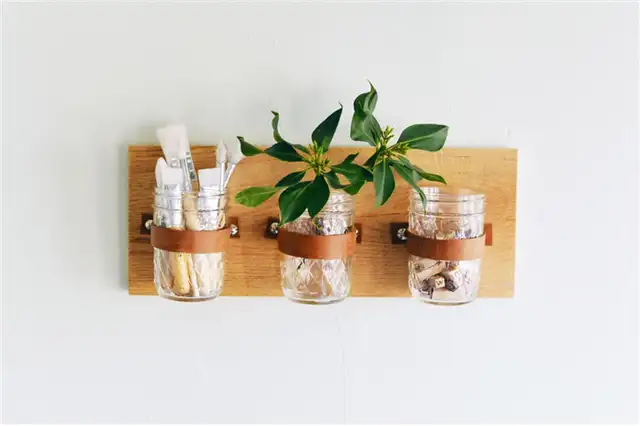DIY (своими руками) Mason Jar Wall Organizer