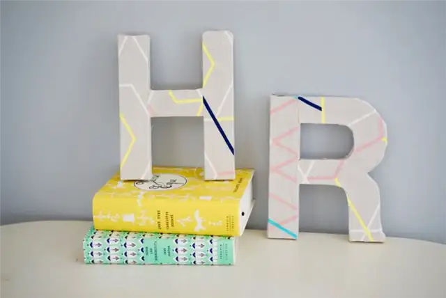 Красочные буквы из ткани DIY (своими руками) Изогнутый дисплей