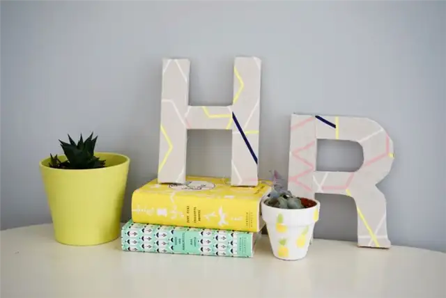 Красочные буквы DIY (своими руками) с тканевым покрытием
