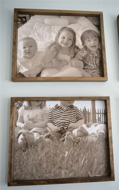 Детские фоторамки в деревенском стиле
