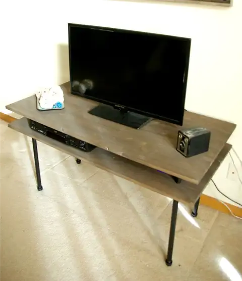 DIY (своими руками)-industrial-Tv-stand-view
