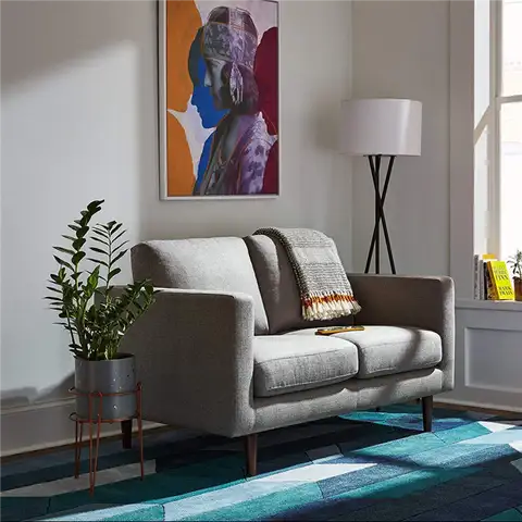 Rivet Revolve Mid-Century Modern Loveseat Sofa