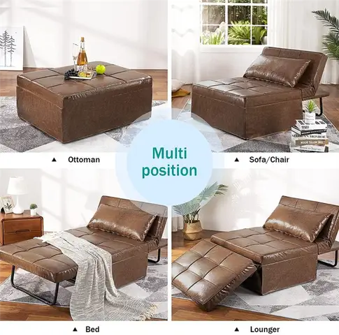 Кожаная оттоманка Vonanda Sleeper Chair Bed