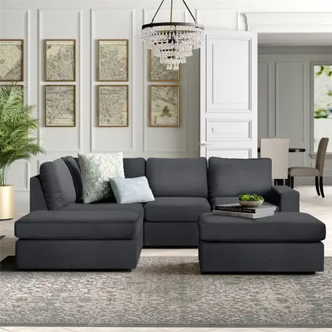 Широкая двусторонняя модульная угловая секция Gosnell с оттоманкой