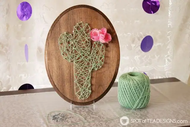 Кактус струнный арт узор