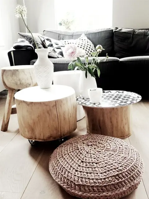 nordic-living-room-corner-tree-trunk-tables