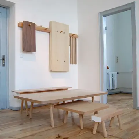 Paul crofts assembled isomi furniture collection design черно-белая мебель