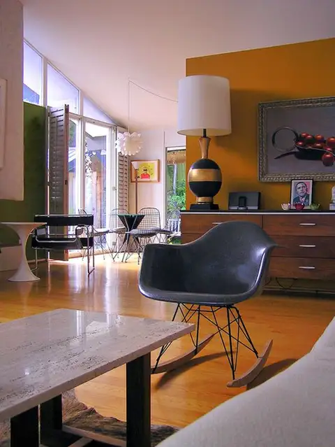 гостиная в стиле midcentury