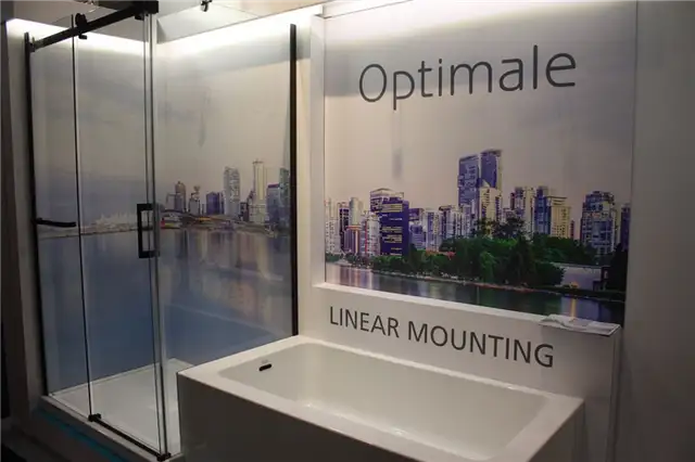 Линейный монтаж ванны и душа Optimale