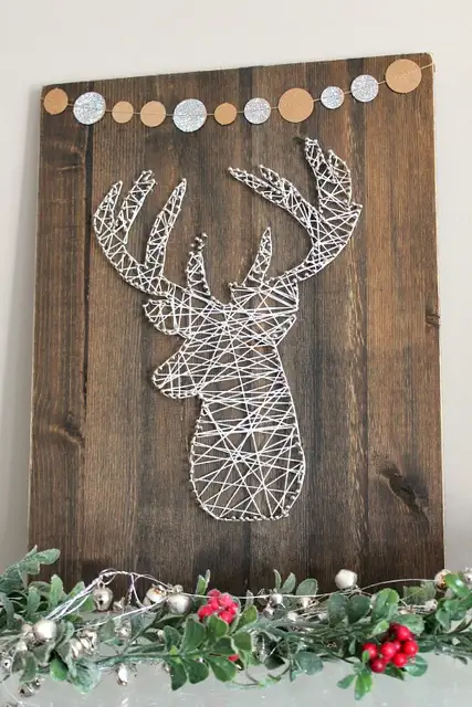 Оленья голова String Art