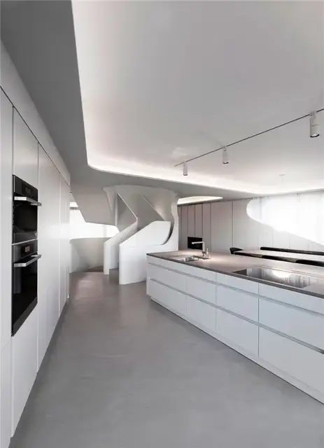 Ols House от J. Mayer H. Architects Белая современная кухня