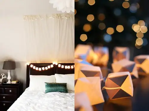 Струнные фонари лампы diy