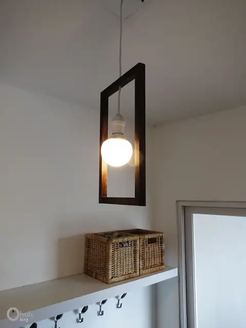 Подвесная лампа DIY (своими руками) в минимальной рамке