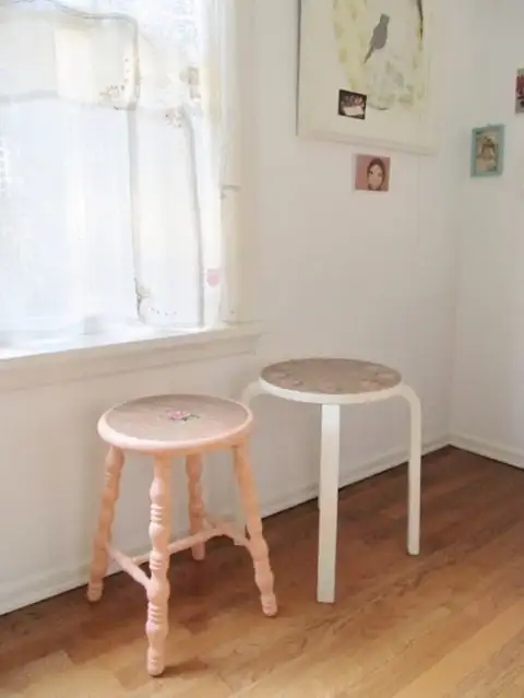 Сделай сам Красивые винтажные табуретки5
