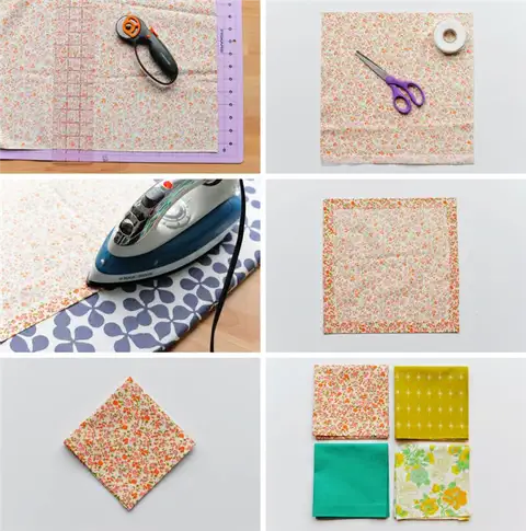 DIY (своими руками)-No-Sew-Fabric-Napkins-Steps