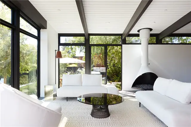 Stanford Mid-Century Modern Remodel Addition by Klopf Architecture - камин