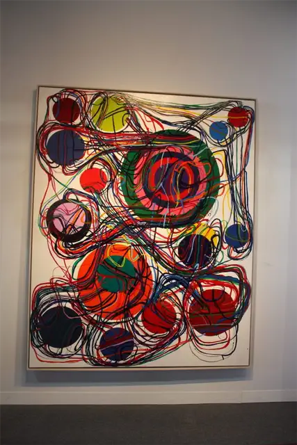 Ацуко Танака Абстрактное настенное искусство для Armory Show 2017