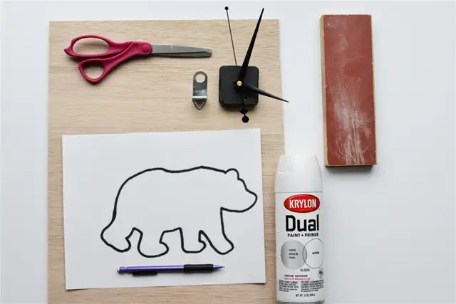 DIY (своими руками)-Silhouette-Animal-Clock-Supplies