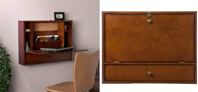 Деревянный стол с настенным креплением Wooden-Life Fold Out Convertible Wall Mount Desk