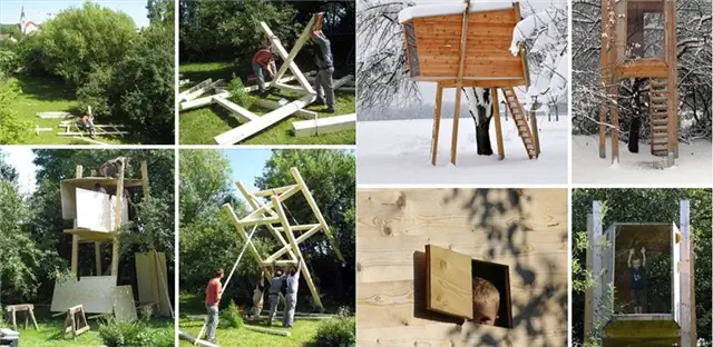 Современный дизайн домика на дереве - проект diy