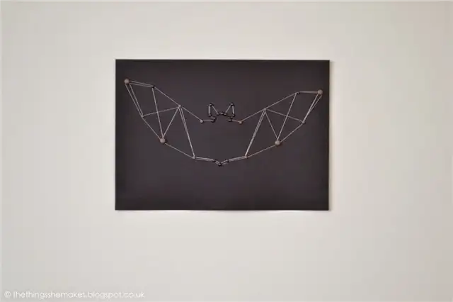 Хэллоуин летучая мышь Брэд и нитки арт