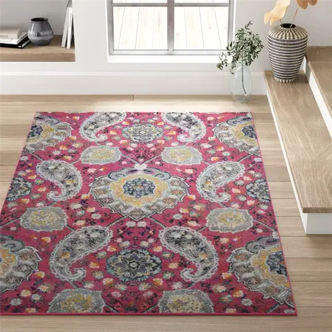 Katie Traditional Flatweave Fuchsia