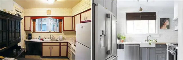 Превратите старую кухню в современную серую