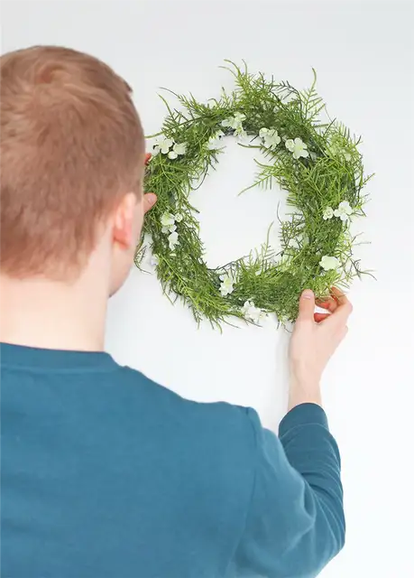 Весенний зеленый венок diy